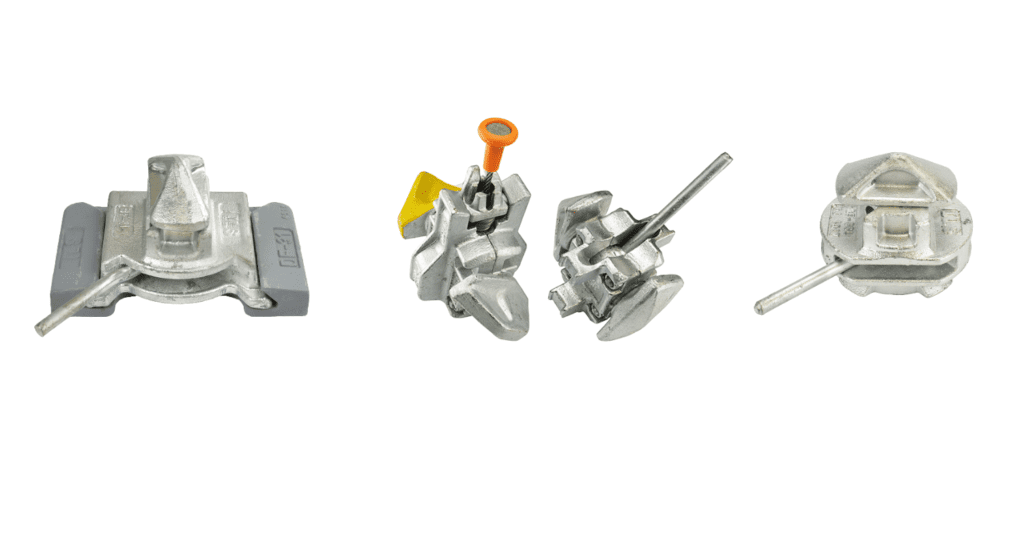 Verschiedene Arten Twistlocks