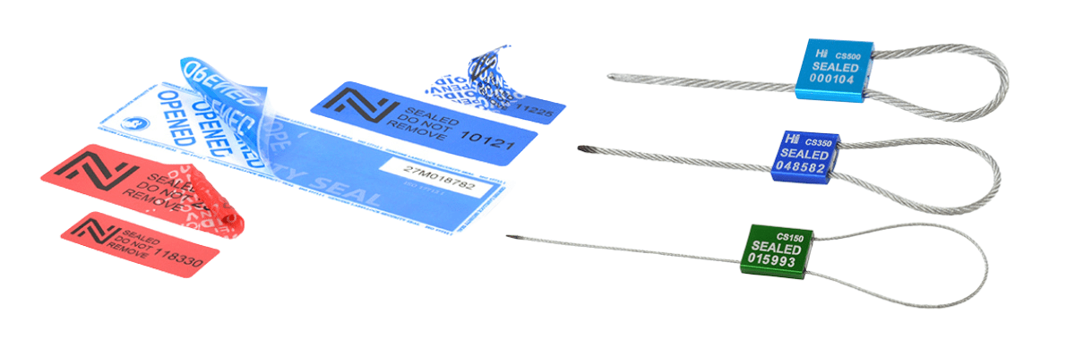Veiligheidslabels en Cable Seals.